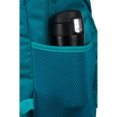 Geräumiger Rucksack aus Polyester in Blau mit vielen zusätzlichen Taschen – Peterson