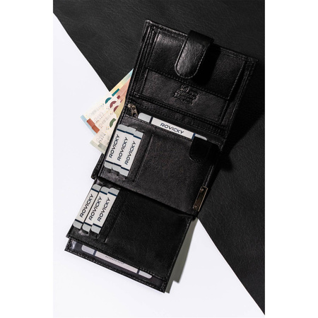 Herren Geldbörse aus Leder im klassischen Stil mit RFID – Cavaldi