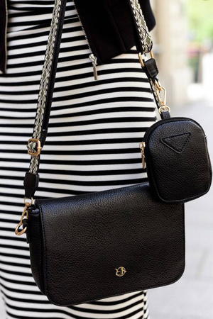 Damen Umhängetasche aus Öko-Leder mit zusätzlicher Geldbörse – Rovicky