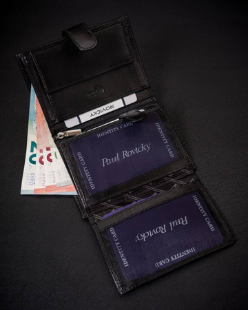 Erweiterte Herren Geldbörse aus echtem Leder mit RFID-Schutz – Rovicky