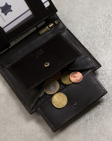 Herren Geldbörse aus Leder mit Fach für Fahrzeugschein – Rovicky