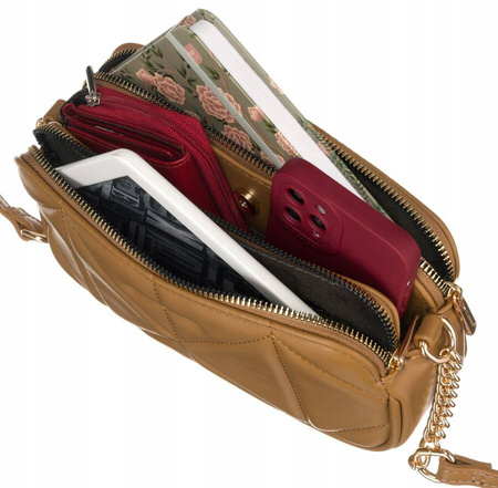 Elegante, gesteppte Damen Handtasche aus Öko-Leder – David Jones