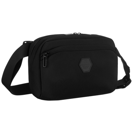 Sportliche Gürteltasche in Schwarz mit Reißverschluss, zweifach unterteilt – Peterson