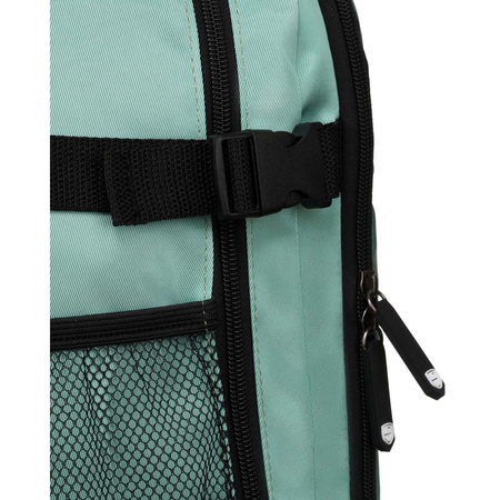 Türkiser Reiserucksack mit zwei Fächern, Koffergurt und USB-Anschluss – Peterson