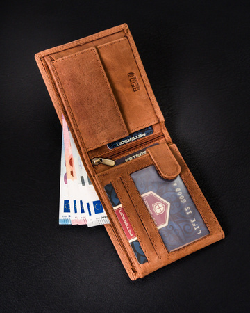 Herren Geldbörse aus Leder mit Fach für Fahrzeugschein – Peterson