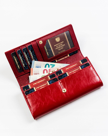 Große Damen Geldbörse aus Leder mit Klappe – Peterson