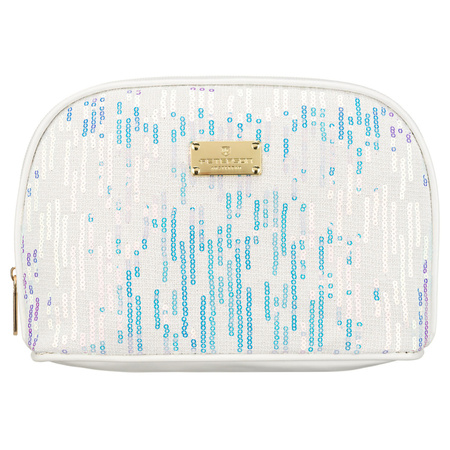 Kosmetiktasche aus synthetischem Material in weißer Farbe, ein Fach - Peterson