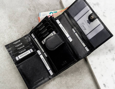 Große Damen Geldbörse aus Leder mit RFID Schutz – 4U Cavaldi