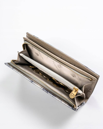 Elegante Damen Geldbörse aus Leder mit Magnet- und Reißverschluss – Peterson