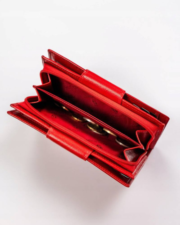 Geräumige Damen Geldbörse aus Leder mit Druckverschluss – Peterson