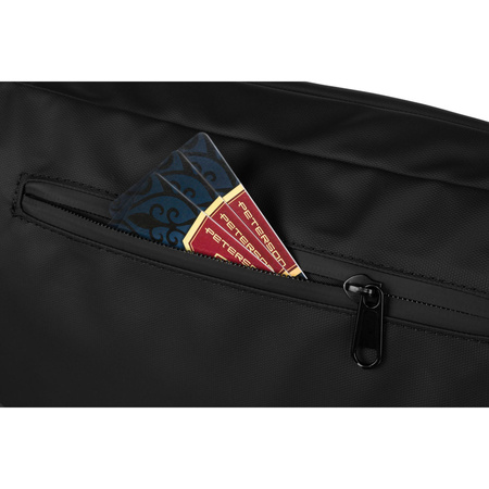 Große Herren Gürteltasche aus Synthetikmaterial in Schwarz – Peterson