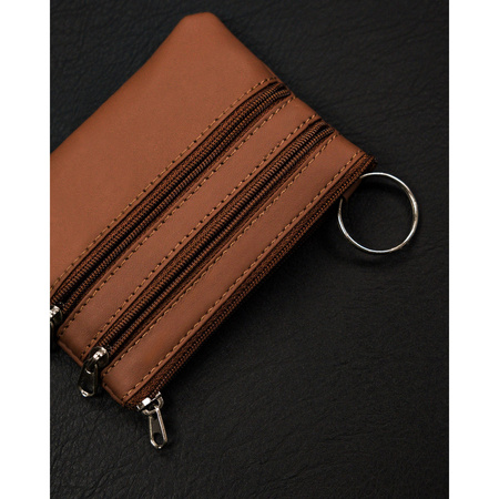 Hellbraunes Schlüssel Etui aus Echtleder