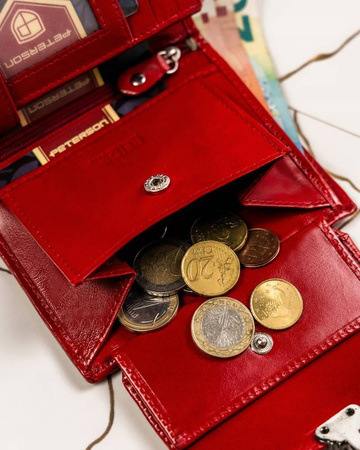 Geschenkset: Damen Geldbörse und Schlüsselanhänger aus Leder – Peterson