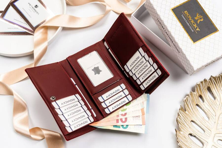 Geräumige Damen Geldbörse aus echtem und Öko-Leder – Rovicky