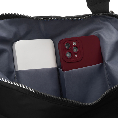 Damen Trainingstasche aus Polyester in Schwarz mit Reißverschluss - Peterson