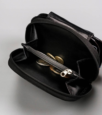 Klassische Damen Geldbörse aus Leder mit Druckknopf – Peterson