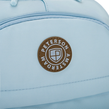 Peterson Schulrucksack aus Polyester in Hellblau mit verstellbaren Trägern