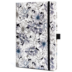 Notizbuch A5 im festen Einband mit Verschlussgummi – Peterson