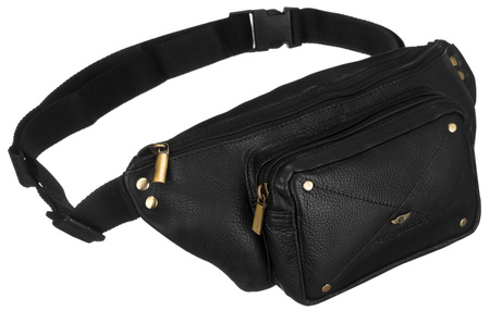 Herren-Bauchtasche aus Leder mit Fronttasche – Peterson