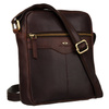 Herren-Umhängetasche, braune Umhängetasche aus Leder mit Tasche - Peterson