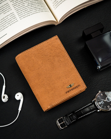 Elegante, vertikale Herren Geldbörse aus Leder – Peterson