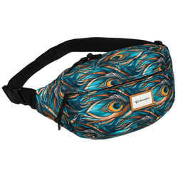 Damen Gürteltasche mit Pfauenfeder-Motiv – Rovicky