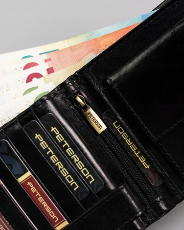 Große Herren Geldbörse aus echtem Leder – Peterson