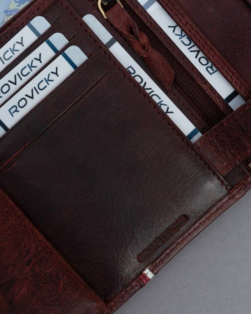 Große Herren Geldbörse aus Nubukleder