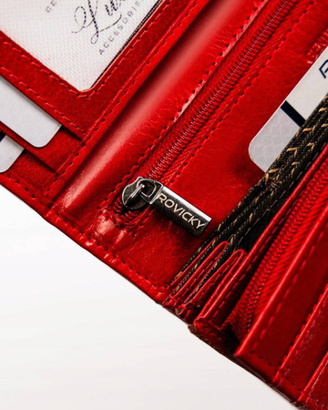 Große, geräumige Damen Geldbörse aus Leder – Rovicky