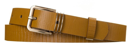 Ausgefallener Damen Gürtel aus Leder mit Schlangenhautmuster – Rovicky