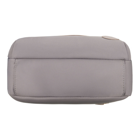 Damen-Umhängetasche aus Nylon in Grau mit Reißverschluss – Peterson