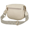 Damen-Umhängetasche aus beigem Öko-Leder mit Reißverschluss – Rovicky