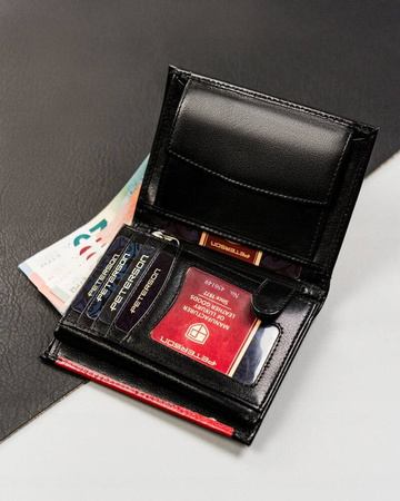 Klassische Herren Geldbörse aus Leder ohne äußeren Verschluss – Peterson