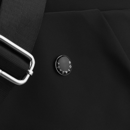 Damen-Umhängetasche aus Polyester in Schwarz, zwei Fächer mit Außentasche - Peterson