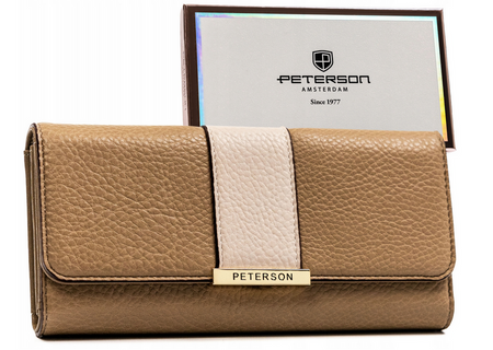 Große, horizontale Damen-Geldbörse aus Öko-Leder – Peterson