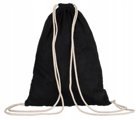 Schwarzer Baumwollrucksack mit patriotischem Aufdruck