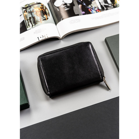 Damen Geldbörse in Schwarz mit RFID und Fach für Fahrzeugschein – Peterson