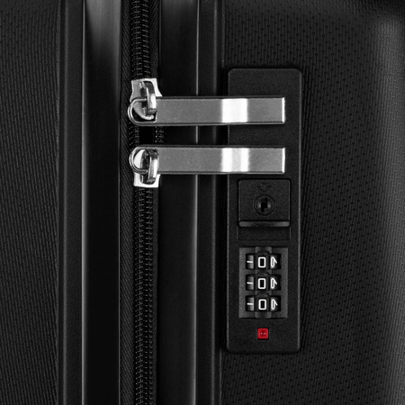 Peterson Koffer-Set aus ABS-Kunststoff in Schwarz