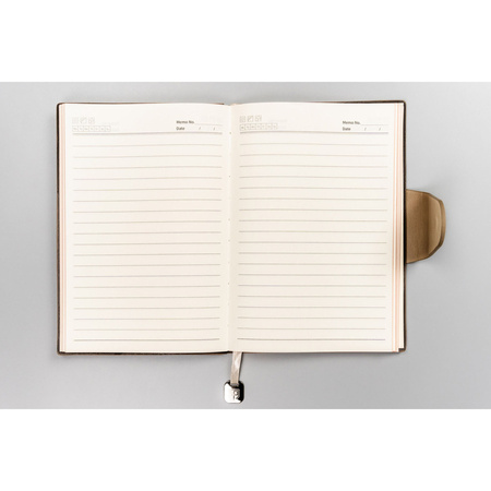 Beiger Notizblock im A5-Format, liniert – Peterson