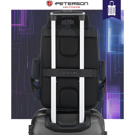 Granatblauer Reiserucksack mit Laptopfach bis zu 14 Zoll – Peterson