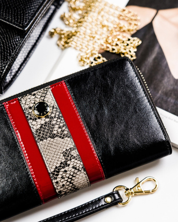 Moderne Reißverschluss-Geldbörse mit RFID-Schutz – Peterson