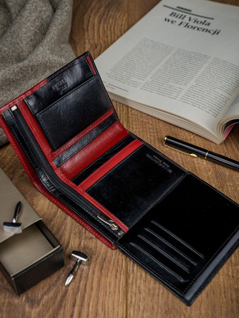 Vertikale Herren Geldbörse aus zweifarbigem Echtleder – Rovicky