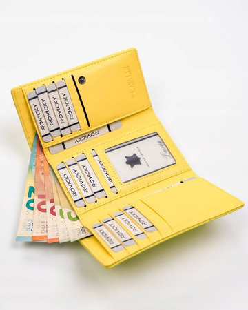 Damen Geldbörse aus Öko-Leder mit Druckknopf und Bügelverschluss – 4U Cavaldi