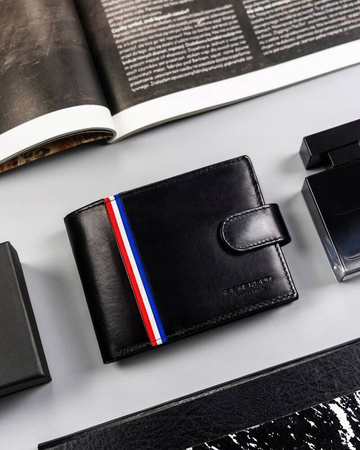 Große Herren Geldbörse aus Leder mit Druckknopf – Peterson