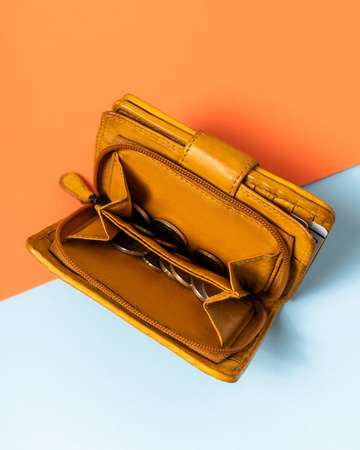 Geprägte Damen Geldbörse mit Fotofenster – Rovicky