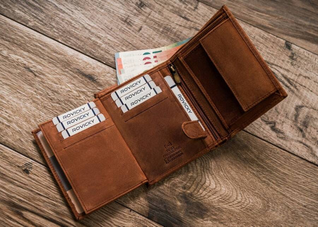 Große vertikale Herren Geldbörse aus Echtleder – Always Wild