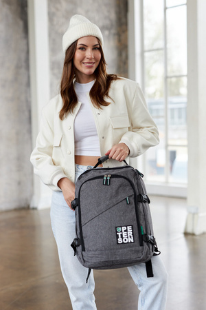 Wasserfester Reiserucksack mit Laptopfach aus Polyester – Peterson