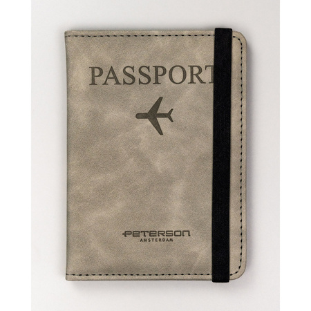Graues Reisepassetui aus Öko-Leder – Peterson