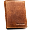 Vertikale, hellbraune Herren-Geldbörse aus Naturleder mit RFID-System – Peterson
