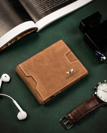 Herren Geldbörse aus Leder mit Geldklammer – Peterson